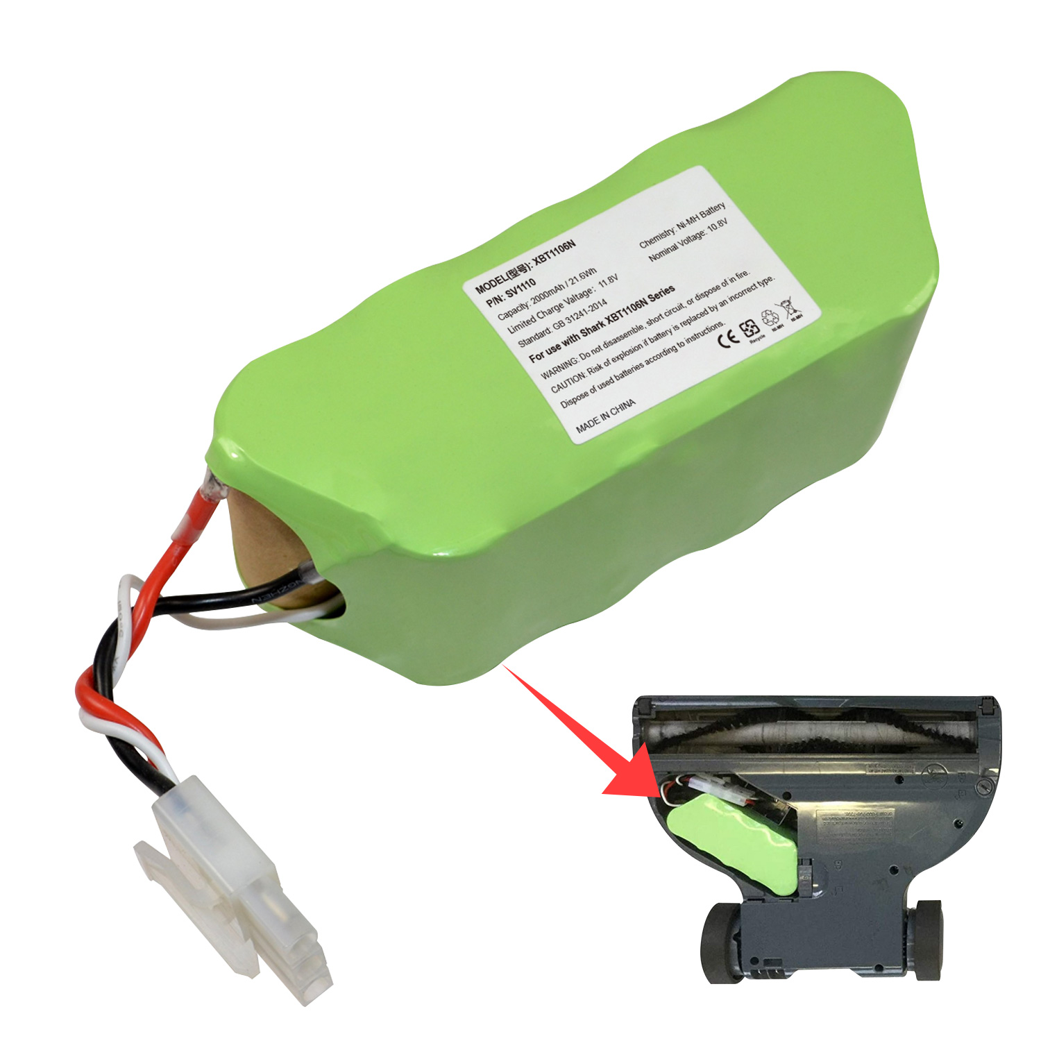 14.4 V 3000mAh Vacuum Cleaner Battery SV1112 XBT1106 SV1106 SV1112 SV1107 For Shark Navigator Sweeping Robot Vacuum Cleaner Battery