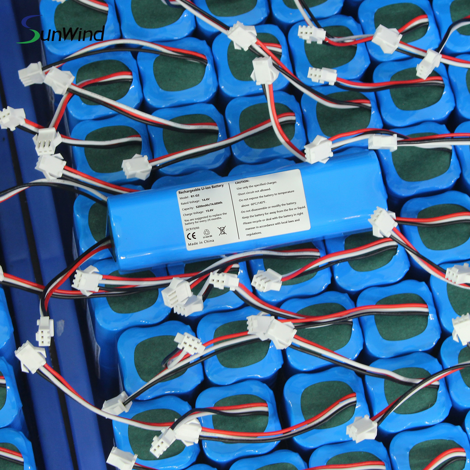 Vacuum Cleaner Sweeper Replacement Sweeper Battery for Lydsto R1 G2 18650 14.4V 5200mAh Sweeper Cleaner Battery