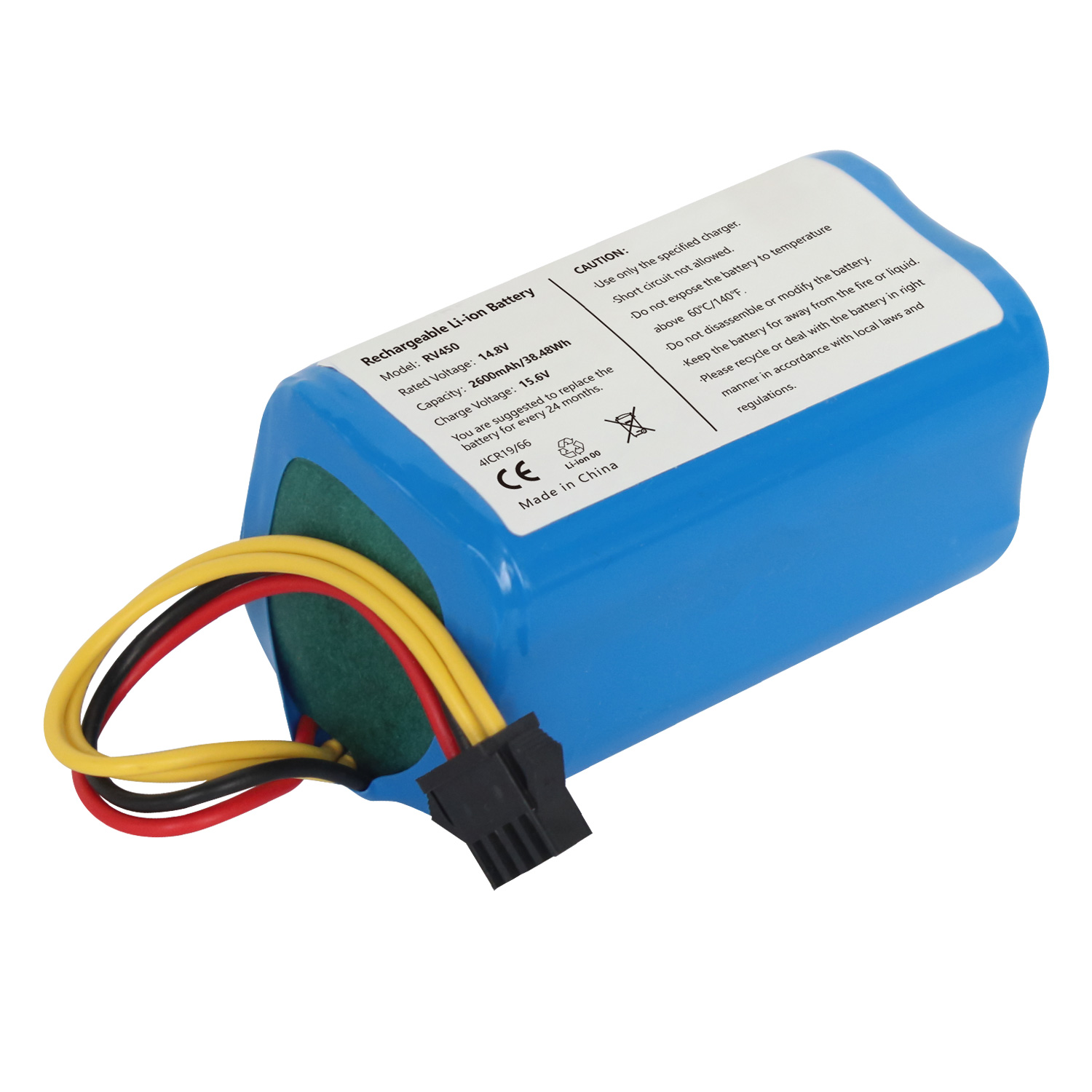 14.8V 2600mAh Sweeper Vacuum Cleaner Battery For Redmond RV450 R450 Inse E6 Replacement Lithium Ion Battery