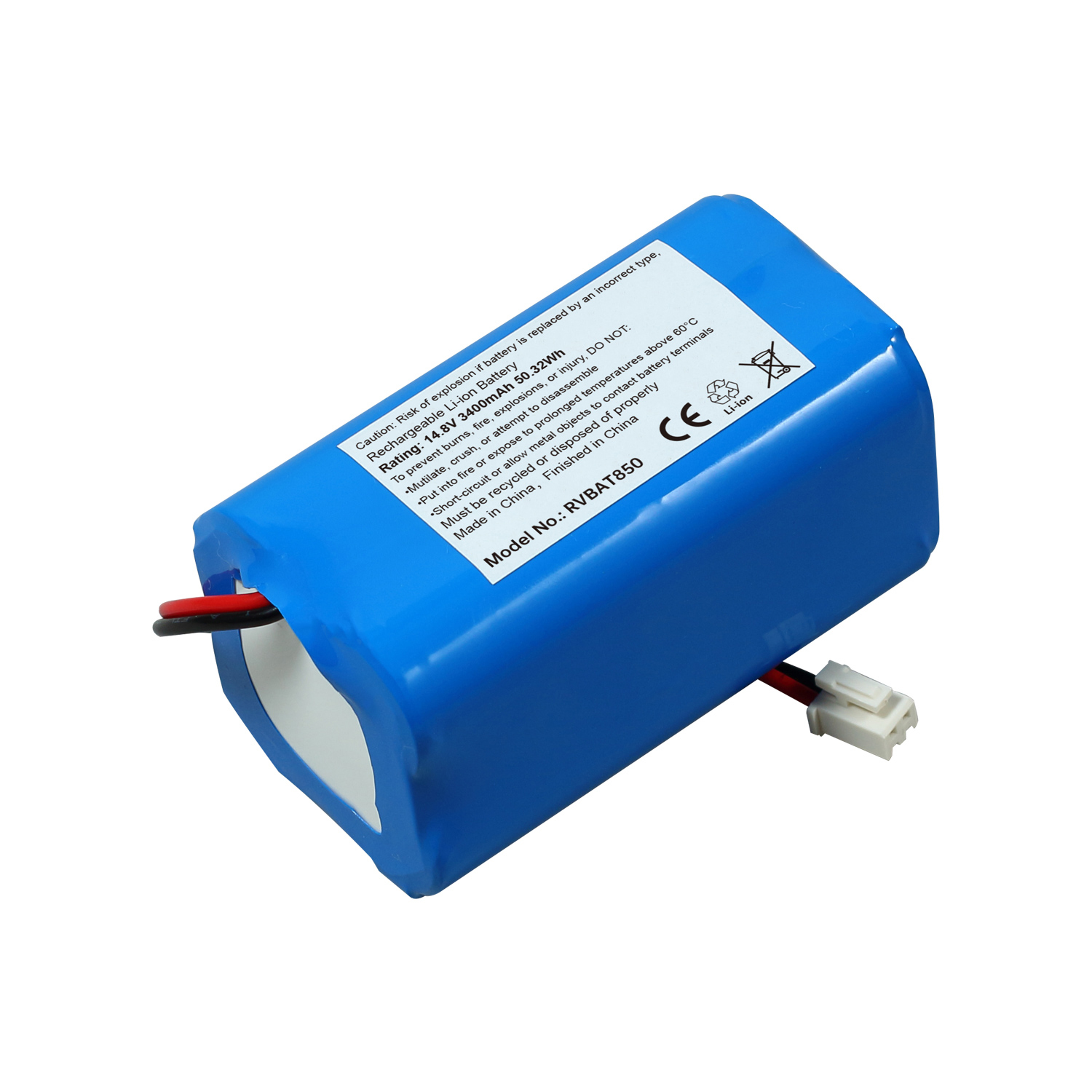 Rechargeable Lithium-ion Battery for RVBAT850 Shark RVBAT850 R75 RV761 RV850C RV1000S RV1100VL RV101AE UR1000SR RV700N RV720N 14.8V 3400mAh Sweeper Vacuum Cleaner Battery