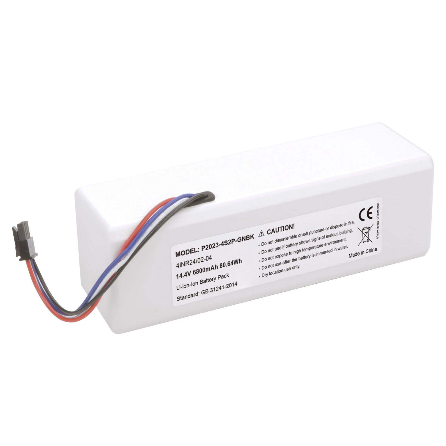 14.4V 6800mAh Replacement Lithium Battery For XIAOMI MIJIA 1C MC1808 SKV4093GL STYTJ01ZHM XM2000021 Robot Vacuum Cleaner Battery