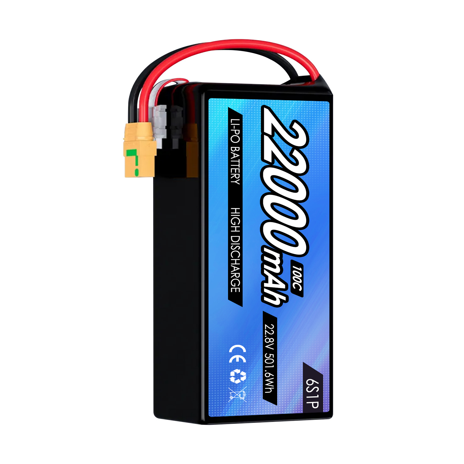 High Capacity 22.8V 22000mAh RC FPV Drone Battery HV 100C 6S Llipo Drone Lithium Battery for FPV UAV Aircraft Extreme Condition