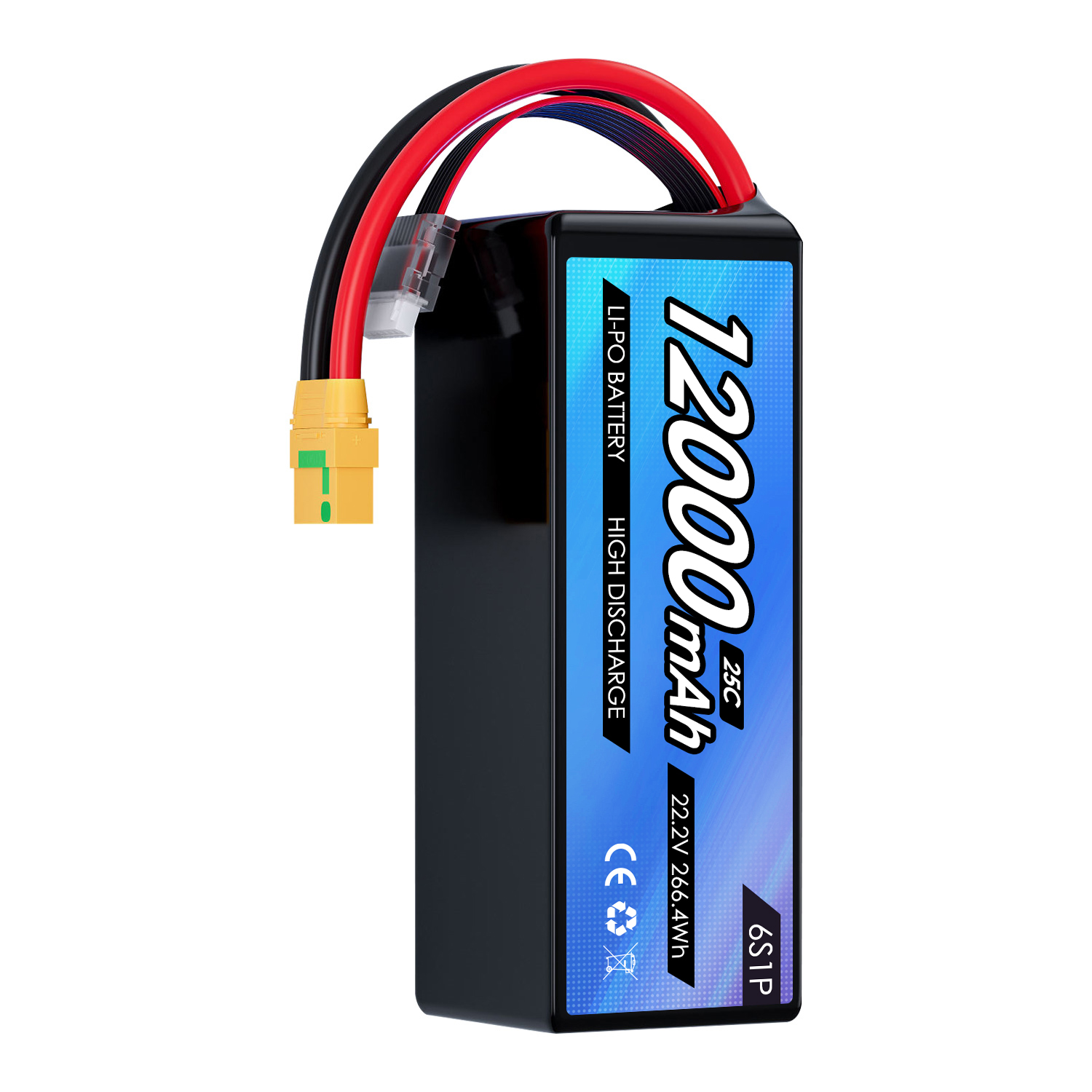 22.2V 12000mah Drone UAV Battery 6S 25C LCO Lithium Polymer Rc Truck Toys Car Toys Battery for Light Weight FPV Multi-axis Drone