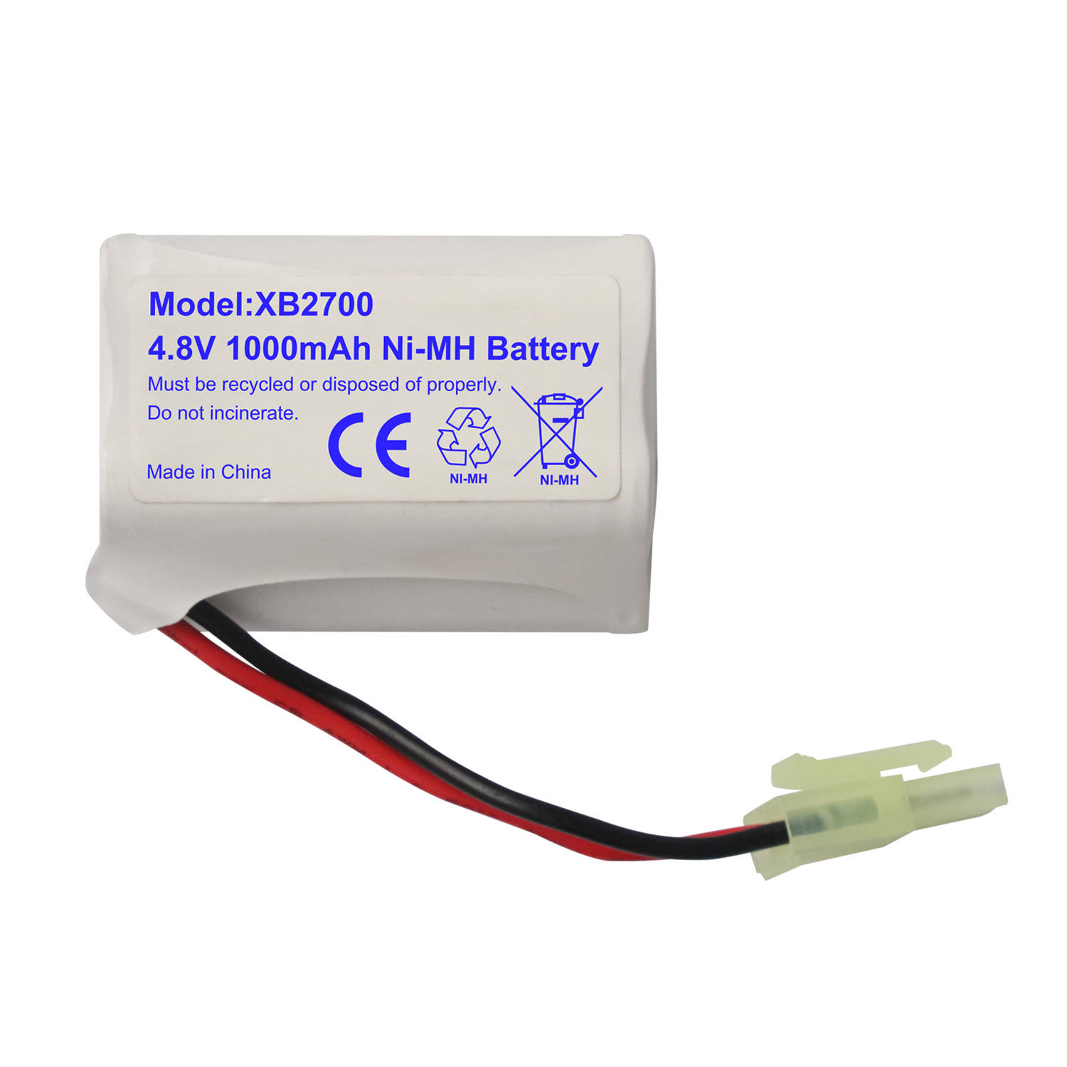 4.8V 1000mAh Rechargeable Ni-MH Battery for Shark V2700Z V2930 XB2700 C-XB2700 XB2700 Vacuum Cleaner Battery Pack