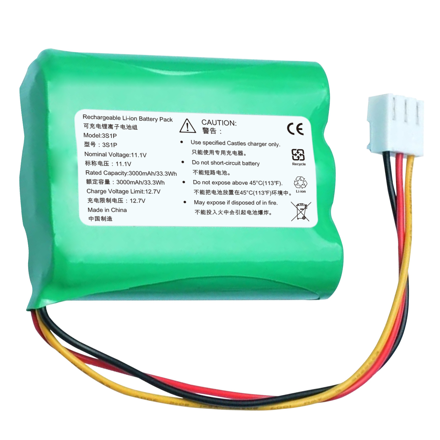 11.1V 3000mAh Lithium ion Rechargeable Battery for Philips FC8792 FC8794 FC8796 FC8782 Robot Vacuum Cleaner Battery
